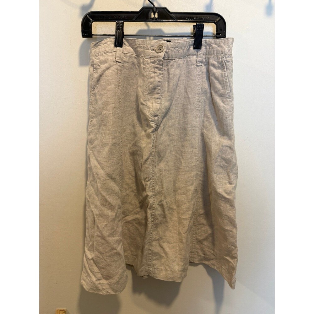 Talbots 100% Linen Tan Skirt